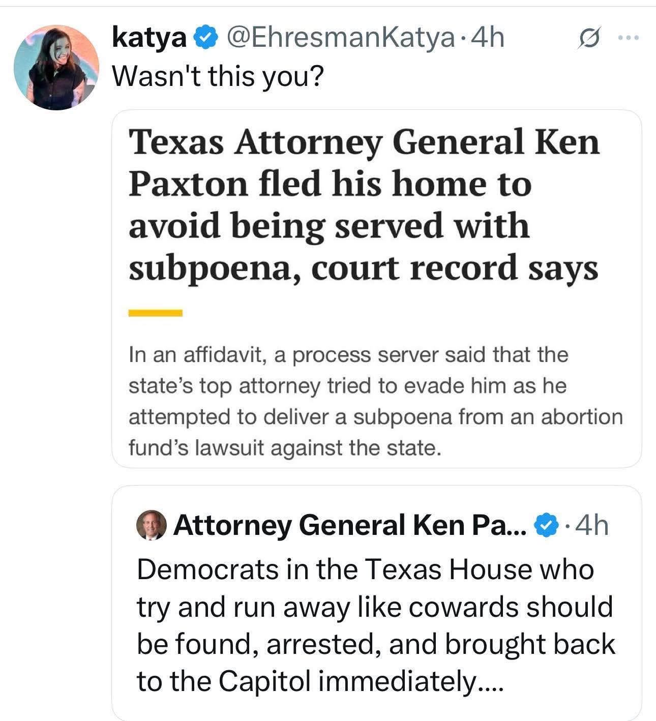 Paxton "Hotwheels" flees Texass to hide from subpoena Blank Meme Template