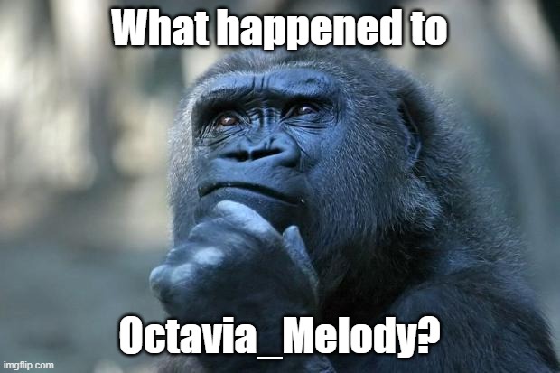 Deep Thoughts | What happened to; Octavia_Melody? | image tagged in deep thoughts | made w/ Imgflip meme maker