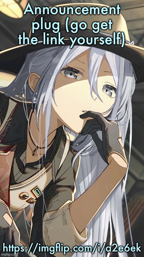 Kanade Yoisaki | Announcement plug (go get the link yourself); https://imgflip.com/i/a2e6ek | image tagged in kanade yoisaki | made w/ Imgflip meme maker