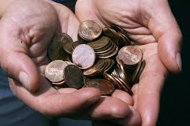 Handful of pennies Blank Meme Template