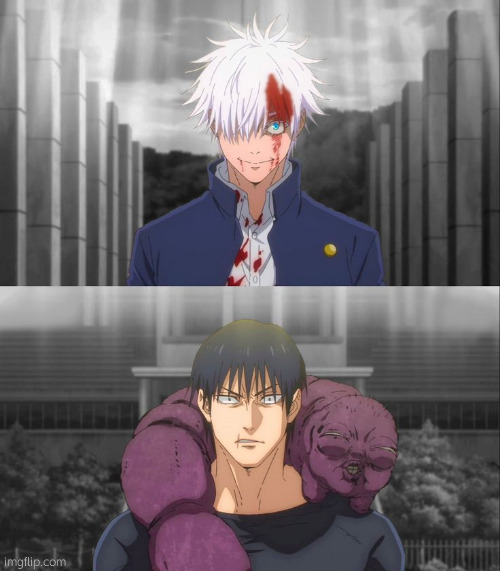 Gojo vs Toji second encounter | image tagged in gojo vs toji second encounter | made w/ Imgflip meme maker