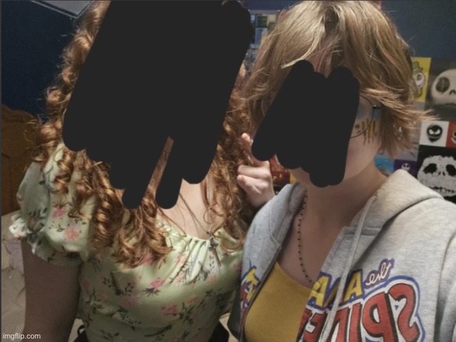 photo from when me and masq went to see the minecraft move together back in april | made w/ Imgflip meme maker