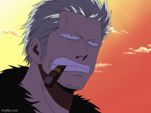 Smoker | image tagged in gifs,one piece,funny | made w/ Imgflip images-to-gif maker