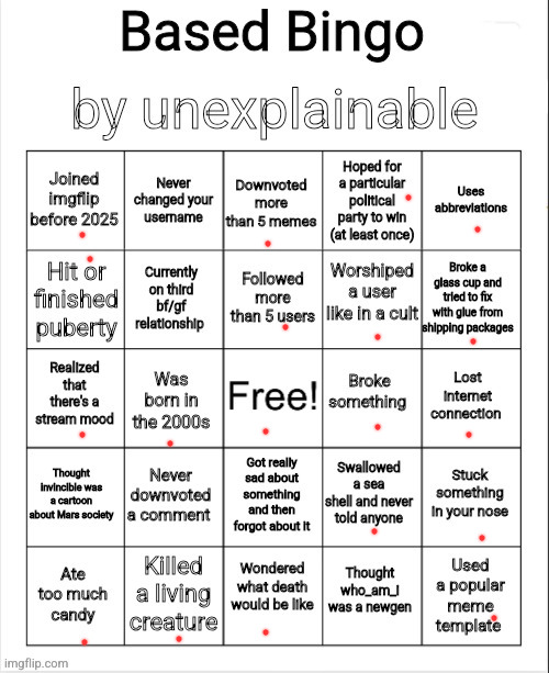 BINGOOO | image tagged in bingo by unexplainable | made w/ Imgflip meme maker