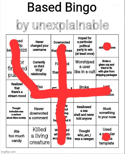 Bingo by unexplainable | image tagged in bingo by unexplainable | made w/ Imgflip meme maker
