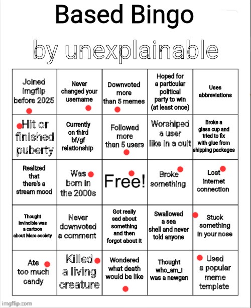 not bingo | image tagged in bingo by unexplainable | made w/ Imgflip meme maker