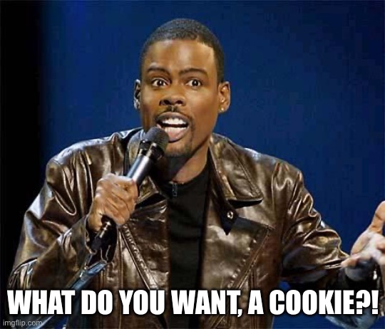 Chris Rock | WHAT DO YOU WANT, A COOKIE?! | image tagged in chris rock | made w/ Imgflip meme maker