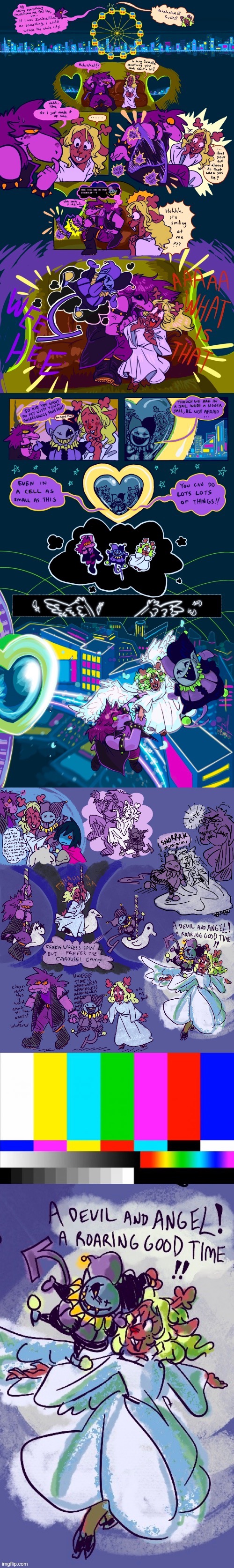 image tagged in deltarune,jevil susie and noelle,last image is a new temp | made w/ Imgflip meme maker