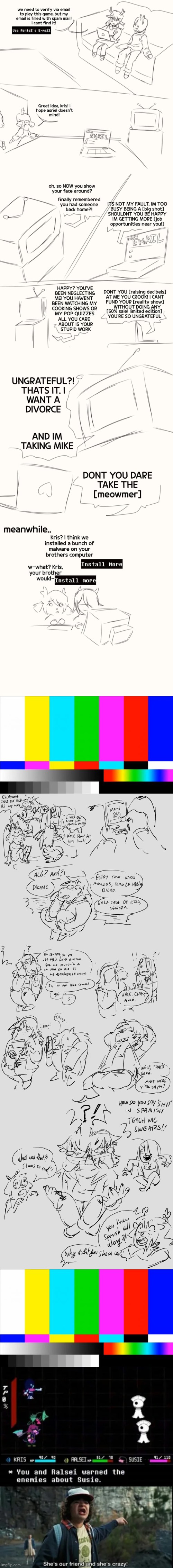 image tagged in tv test card color,idfk,deltarune | made w/ Imgflip meme maker