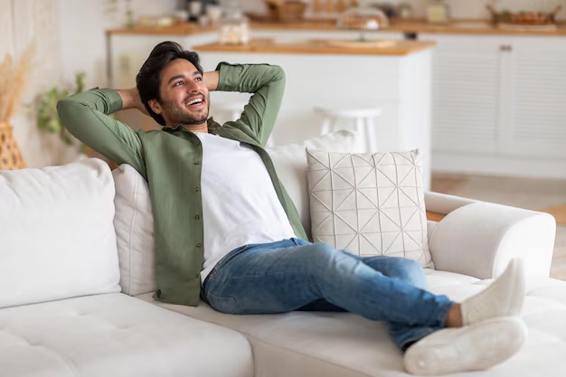 Relaxing man Blank Meme Template