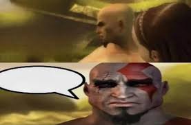 High Quality Kratos speechbubble Blank Meme Template