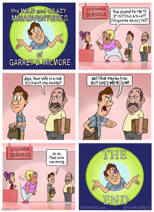 image tagged in comics,toonhole,misadventures,shes my bitch | made w/ Imgflip meme maker