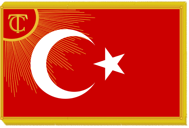 Turkish war flag Blank Meme Template