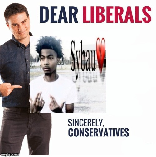 SYBAU | image tagged in dear liberals,sybau,rizz | made w/ Imgflip meme maker
