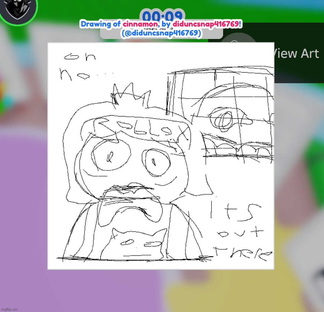 drawing i made of somebody in a roblox game called "draw me" | made w/ Imgflip meme maker