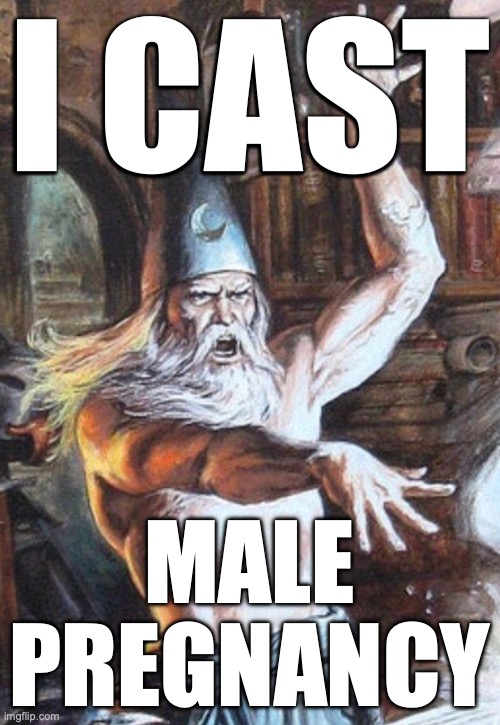 I CAST | I CAST MALE PREGNANCY | image tagged in i cast | made w/ Imgflip meme maker