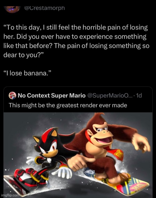 Ough banana | image tagged in dk,banana | made w/ Imgflip meme maker
