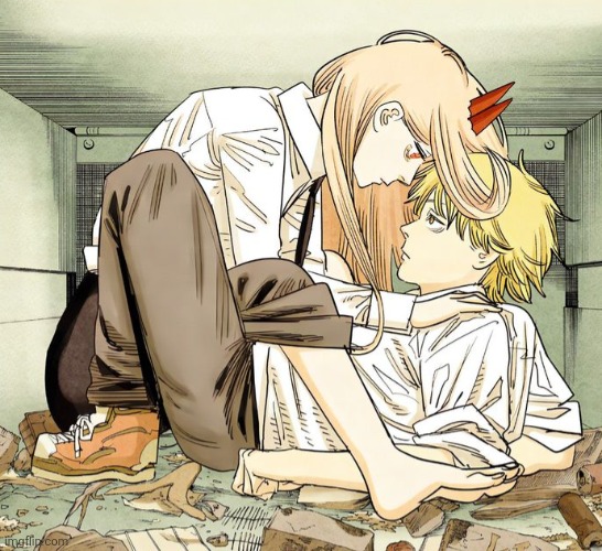 Denji and power | image tagged in denji and power | made w/ Imgflip meme maker