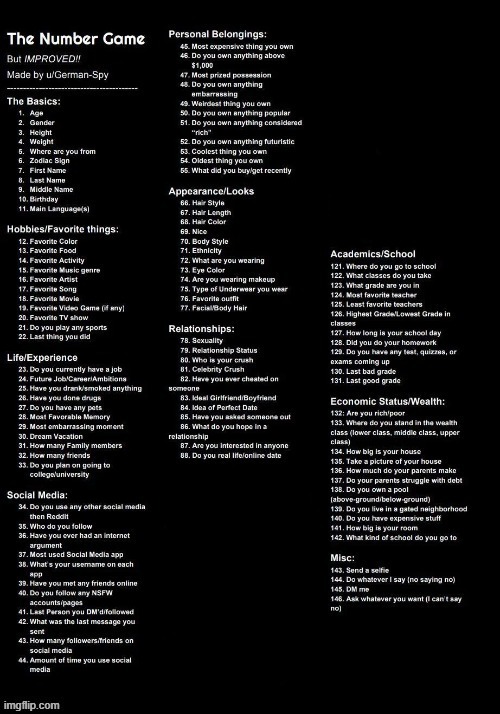 the number game (actually sexless this time) | image tagged in the number game actually sexless this time | made w/ Imgflip meme maker