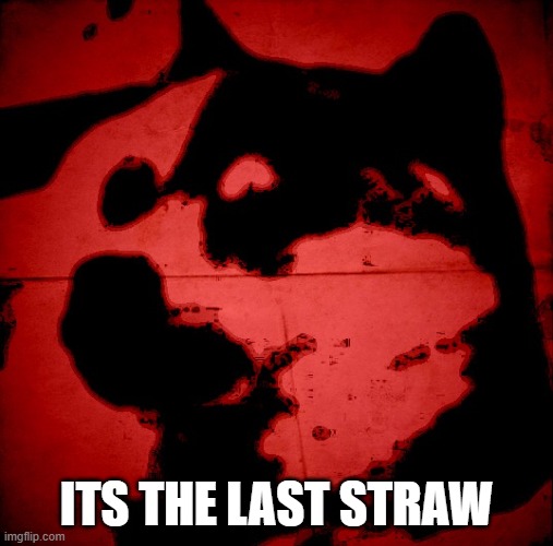 ITS THE LAST STRAW | image tagged in last straw doge | made w/ Imgflip meme maker