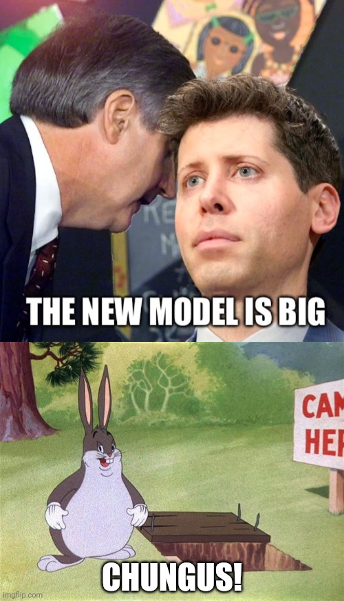 The new model is Big Chungus! | CHUNGUS! | image tagged in big chungus,memes,funny | made w/ Imgflip meme maker