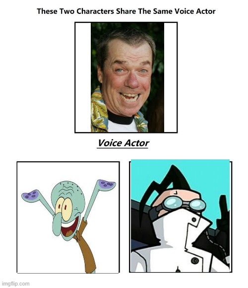 Roger Bumpass | image tagged in same voice actor,roger bumpass,spongebob squarepants,invader zim,nickelodeon | made w/ Imgflip meme maker