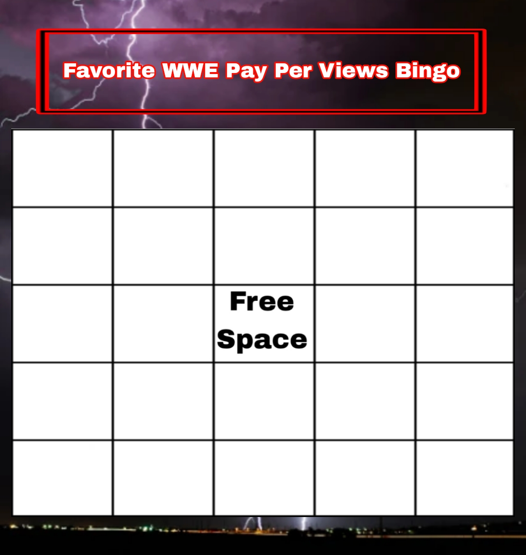 favorite WWE pay per views bingo Blank Meme Template