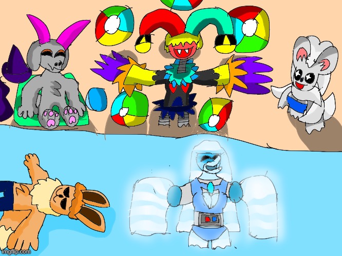 Beach day | image tagged in this is in mincy's dark world btw | made w/ Imgflip meme maker