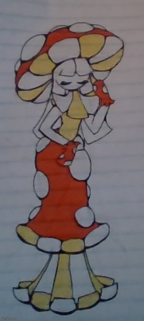 Yall i made my first mushroom oc, what should i name her???? | made w/ Imgflip meme maker