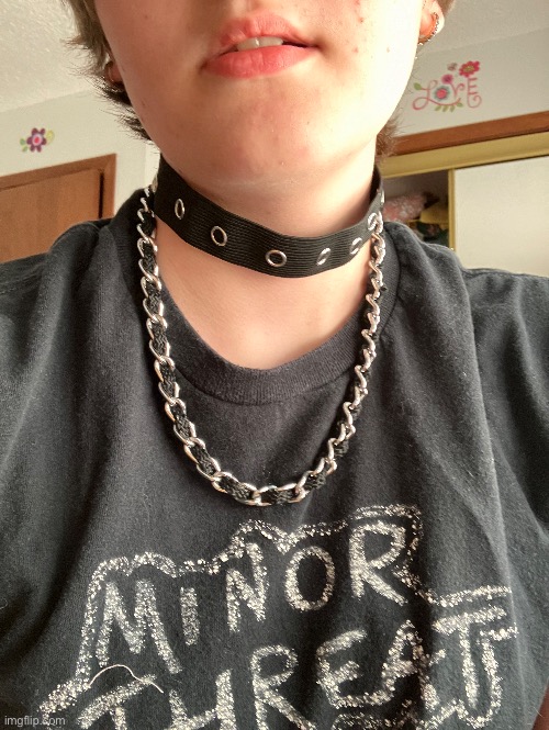 Idc if this is off topic Lookit the stuff I made (shirt, collar, and necklace) how I made it is in comments :3 | made w/ Imgflip meme maker