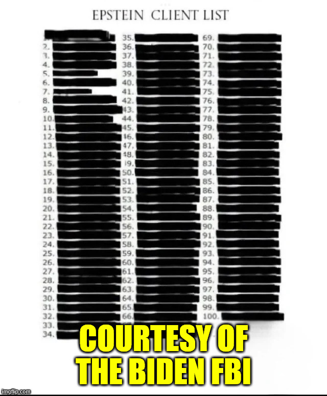 COURTESY OF THE BIDEN FBI | made w/ Imgflip meme maker