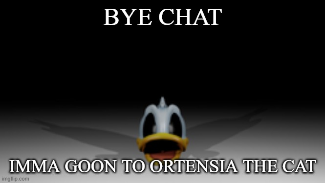 Disembodied | BYE CHAT; IMMA GOON TO ORTENSIA THE CAT | image tagged in disembodied | made w/ Imgflip meme maker