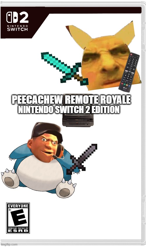 Peecachew remote royale:nintendo switch edition | PEECACHEW REMOTE ROYALE; NINTENDO SWITCH 2 EDITION | image tagged in switch 2 box art maker,pokemon parody | made w/ Imgflip meme maker