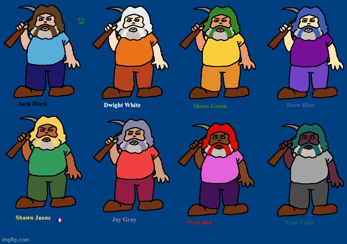 Imagine these being the 8 free starter skins for Minecraft | made w/ Imgflip meme maker