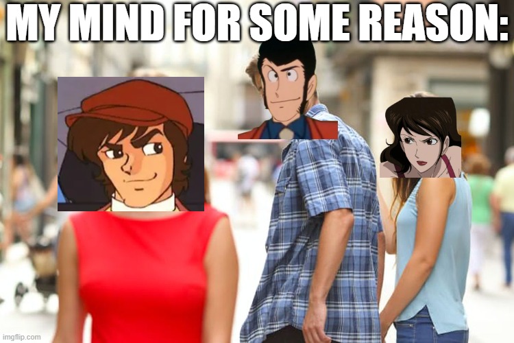 Seijlup? | MY MIND FOR SOME REASON: | image tagged in memes,distracted boyfriend | made w/ Imgflip meme maker