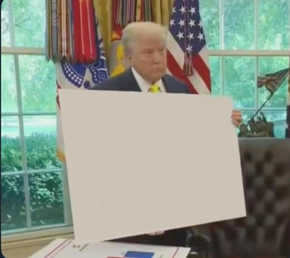Trump blank card Blank Meme Template