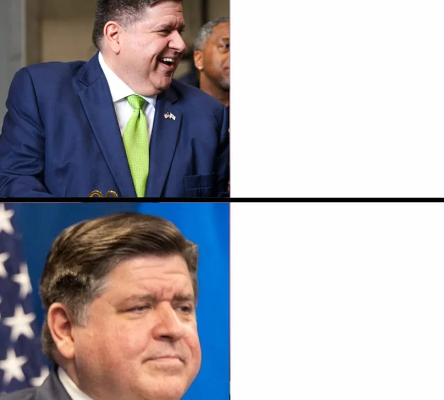 Pritzker approves & disapproves Blank Meme Template
