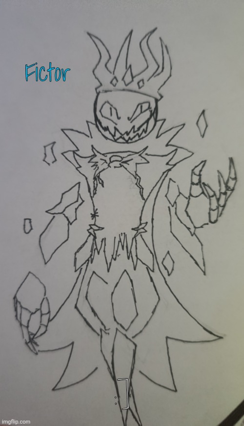 Fictor (request from MediocreArtistNamedTiss ) | Fictor; :] | image tagged in fictor | made w/ Imgflip meme maker