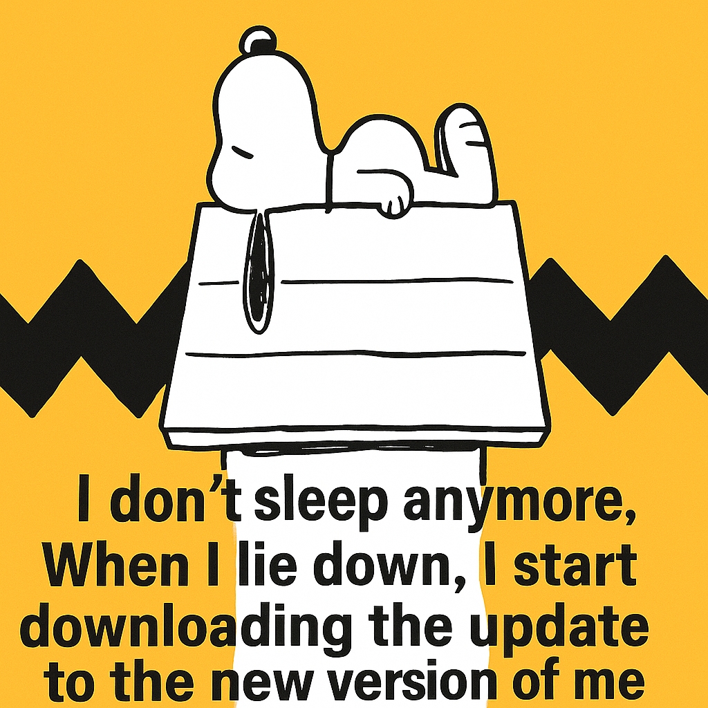 Gio is not sleeping, he's just updating! Blank Meme Template