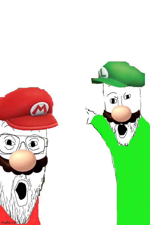2 mario soyjacks Blank Meme Template