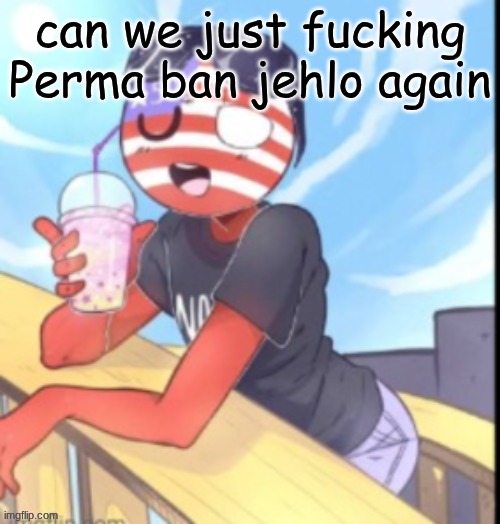 twink 'merica | can we just fucking Perma ban jehlo again | image tagged in twink 'merica | made w/ Imgflip meme maker