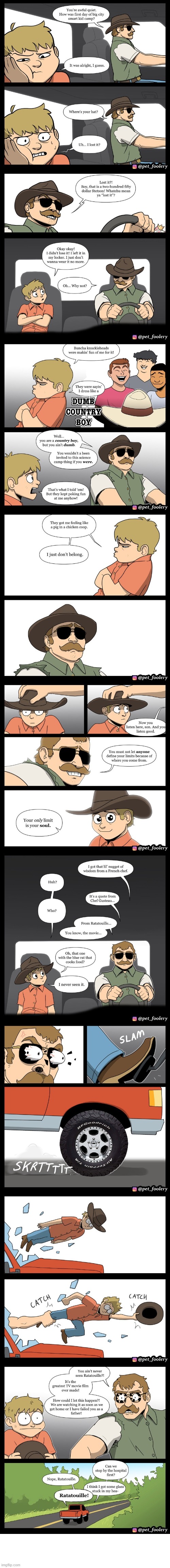 image tagged in cowboy hat,bullies,soul,ratatouille,truck,hospital | made w/ Imgflip meme maker
