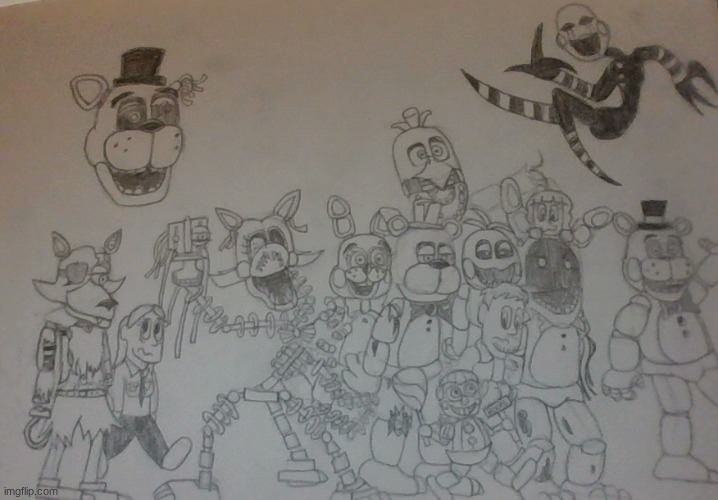 FNaF 2 hype | image tagged in fnaf 2,drawings | made w/ Imgflip meme maker