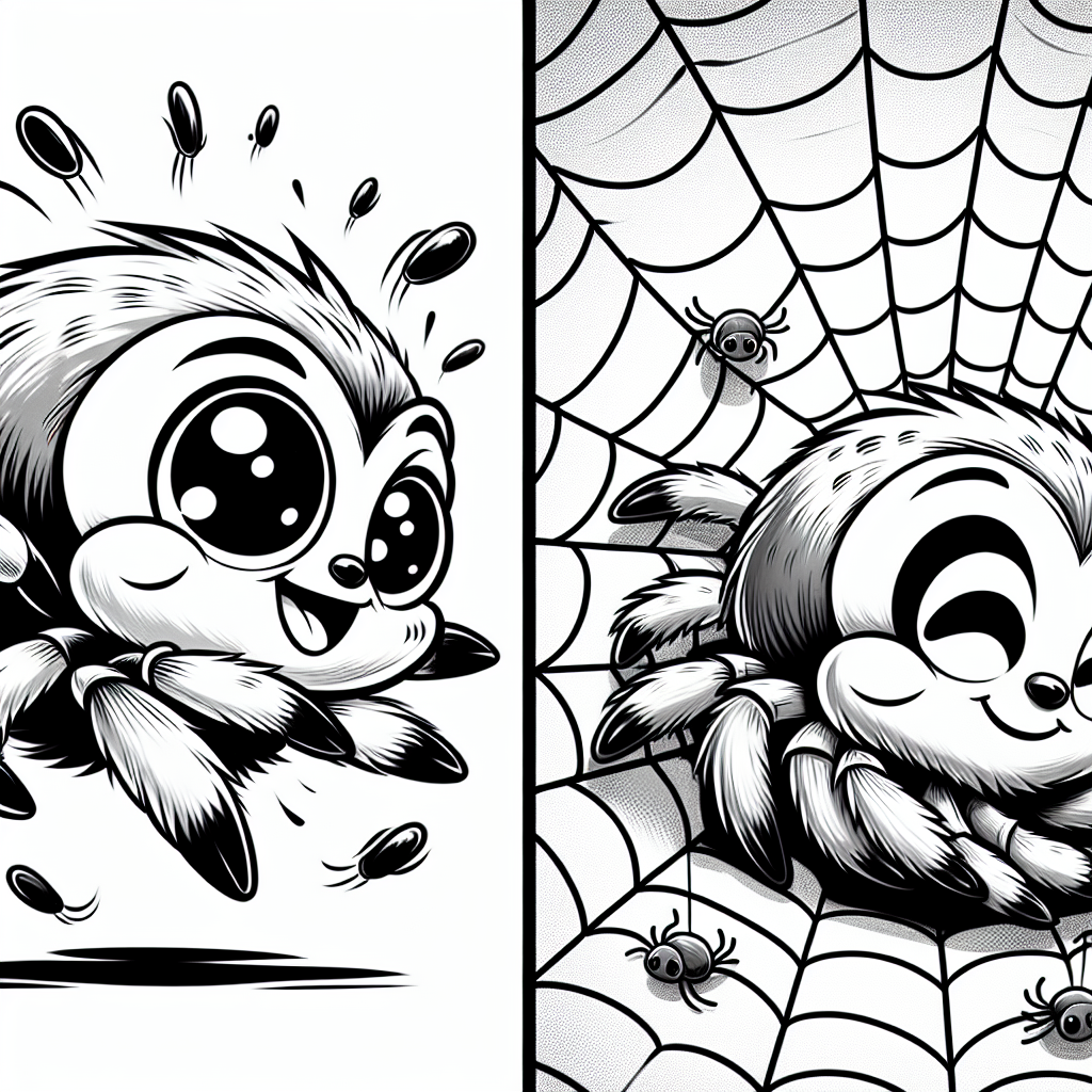 First part: jumping spider actively jumping around, second part: Blank Meme Template