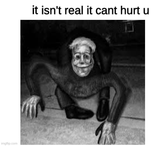 Don't worry | it | image tagged in x isn't real,cursed | made w/ Imgflip meme maker