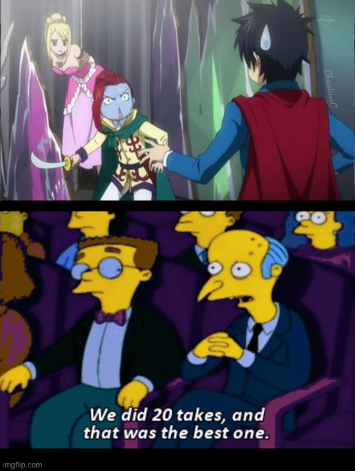 Fairy Tail Memes - Erza's Stage Fright | ChristinaO | image tagged in memes,fairy tail,fairy tail memes,anime memes,the simpsons,erza scarlet | made w/ Imgflip meme maker