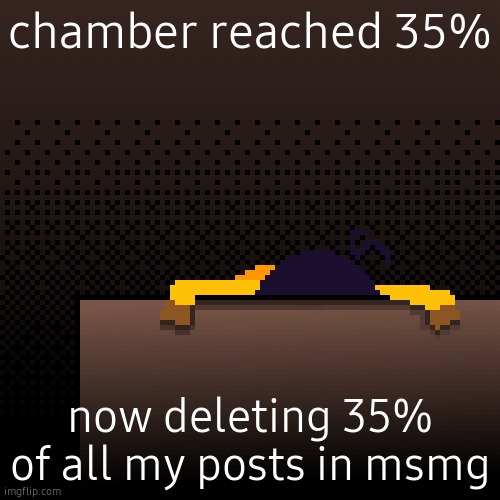 life. | chamber reached 35%; now deleting 35% of all my posts in msmg | image tagged in life | made w/ Imgflip meme maker