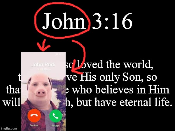 image tagged in john pork,shitpost,john pork is calling | made w/ Imgflip meme maker