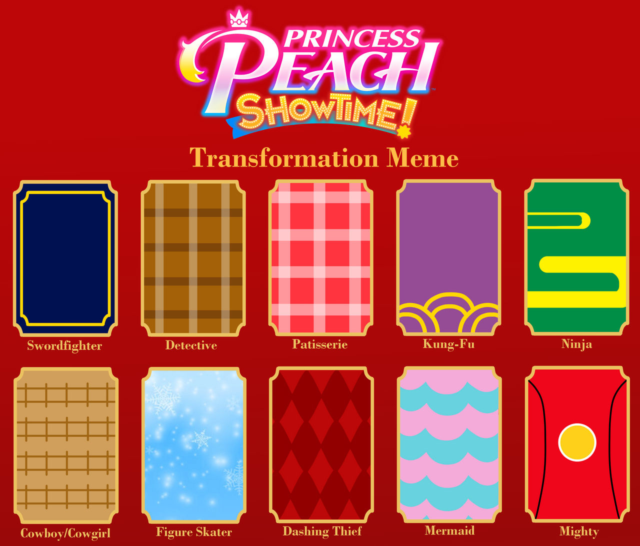 Princess Peach Showtime Transformation Meme Blank Meme Template