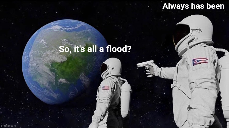 Florida is a swamp | Always has been; So, it's all a flood? | image tagged in memes,always has been | made w/ Imgflip meme maker